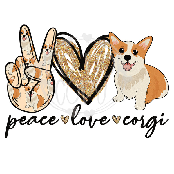 Peace Love Corgi - T2 Blanks 4 You
