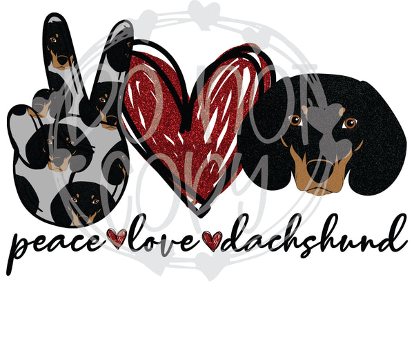 Peace Love Dachshund - T2 Blanks 4 You