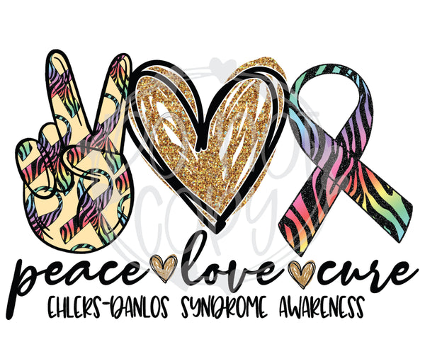 Peace Love Cure * Ehlers-Danlos Syndrom Awareness - T2 Blanks 4 You
