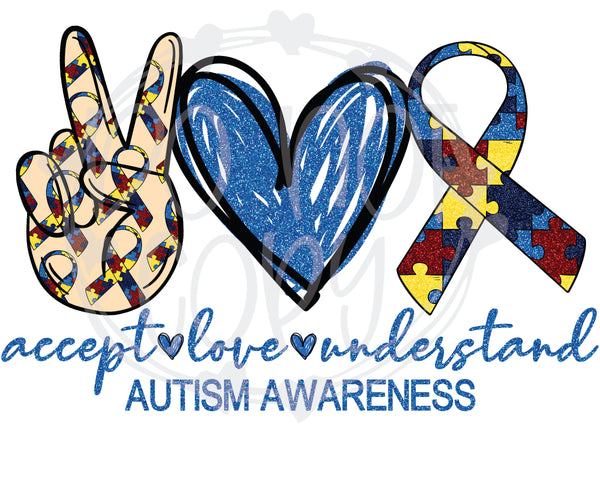 Accept*Understand*Love - Autism Awareness - T2 Blanks 4 You