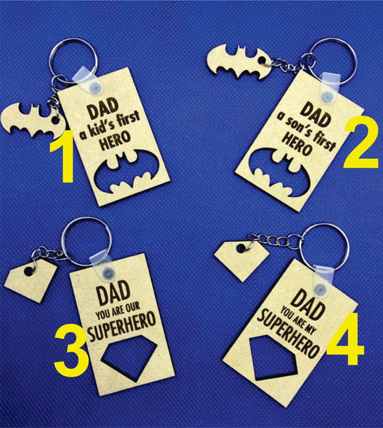 Keychain - Dad-Superhero - T2 Blanks 4 You