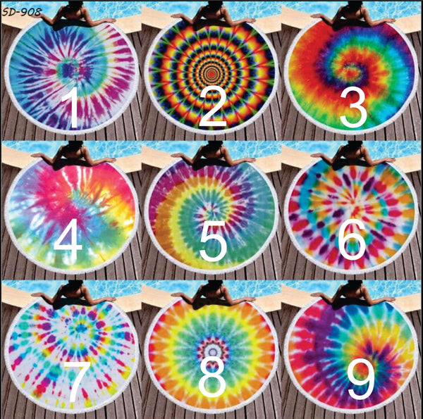 Round Beach Towel (ORDERS CLOSE 7/4 MIDNIGHT) - T2 Blanks 4 You