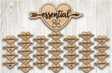 Keychain - Essential Heart - T2 Blanks 4 You