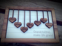 DIY Grandchildren Heart Plaque