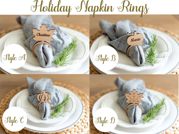 Holiday Napkin Rings - Fall