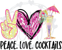 Peace Love Cocktails - T2 Blanks 4 You