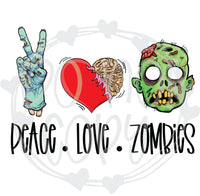 Peace Love Zombies - T2 Blanks 4 You