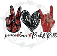 Peace Love Rock & Roll - T2 Blanks 4 You