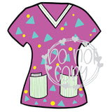 Nurse Fitted Scrub Top - YabaDaba - T2 Blanks 4 You