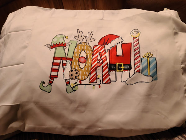 Christmas Name Pillowcase