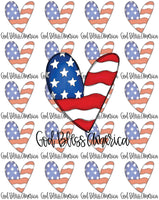 God Bless America Heart - T2 Blanks 4 You