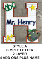 Teacher Monogram Letter