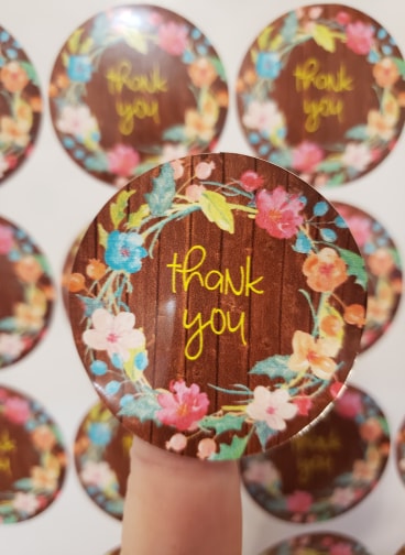 Thank You - Wood With Wreath - T2 Blanks 4 You