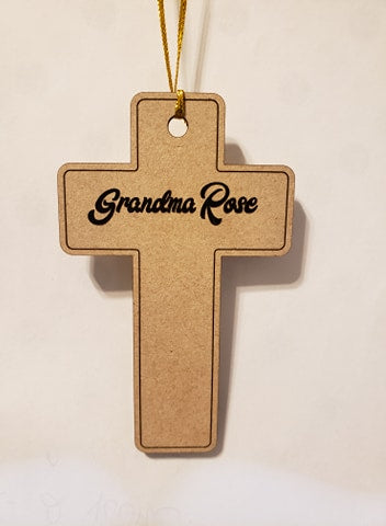 Wooden Cross Ornament - T2 Blanks 4 You