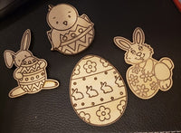Wood Coloring Set - Easter - T2 Blanks 4 You