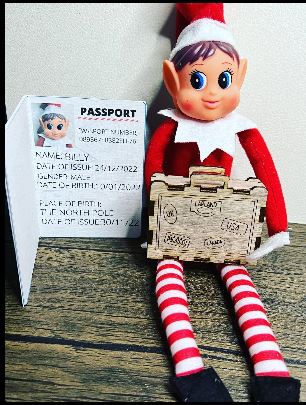 Elf Suitcase and Passport