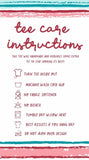 Tee Shirt Care Instructions