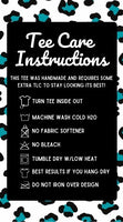 Tee Shirt Care Instructions