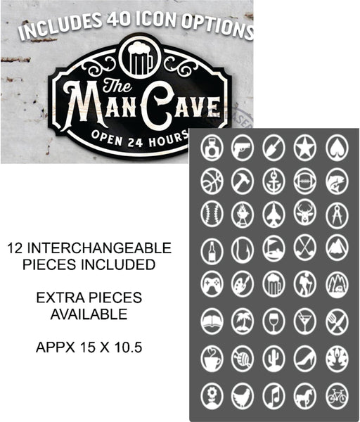 Man Cave Wall Decor or Door Hanger - DIY - T2 Blanks 4 You