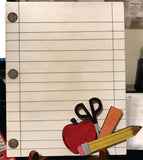 Notebook Paper Door Hanger - DIY - T2 Blanks 4 You