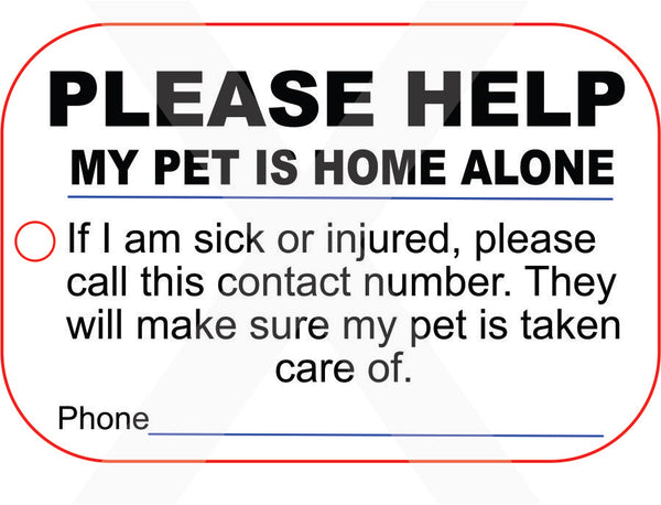 Pet Home Alone Tag