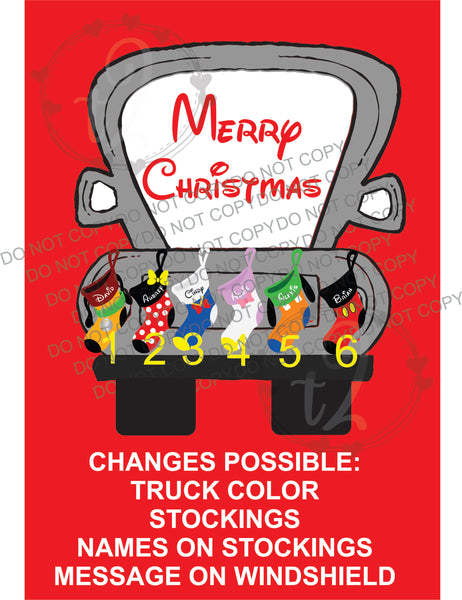 Merry Christmas Character Truck