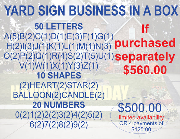Yard Sign Business In A Box